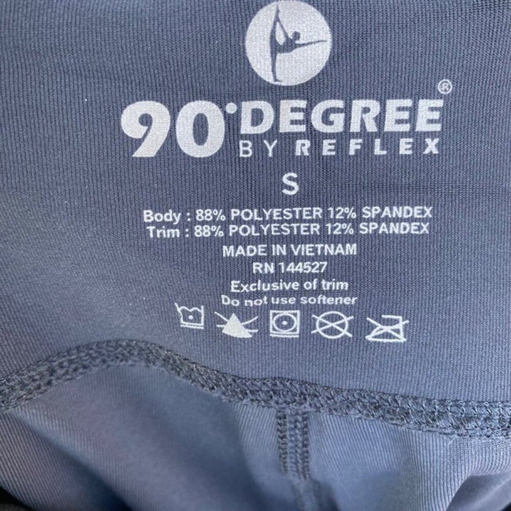 90 Degree By Reflex Capri Leggings Size Small Gunmetal Gray CW66770 NWT $78 - Picture 3 of 11